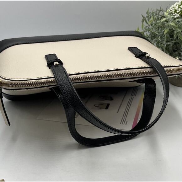 Kate Spade Grand‎ Street Rachelle Satchel Porcelain Black Leather Authenticated - Picture 10 of 16